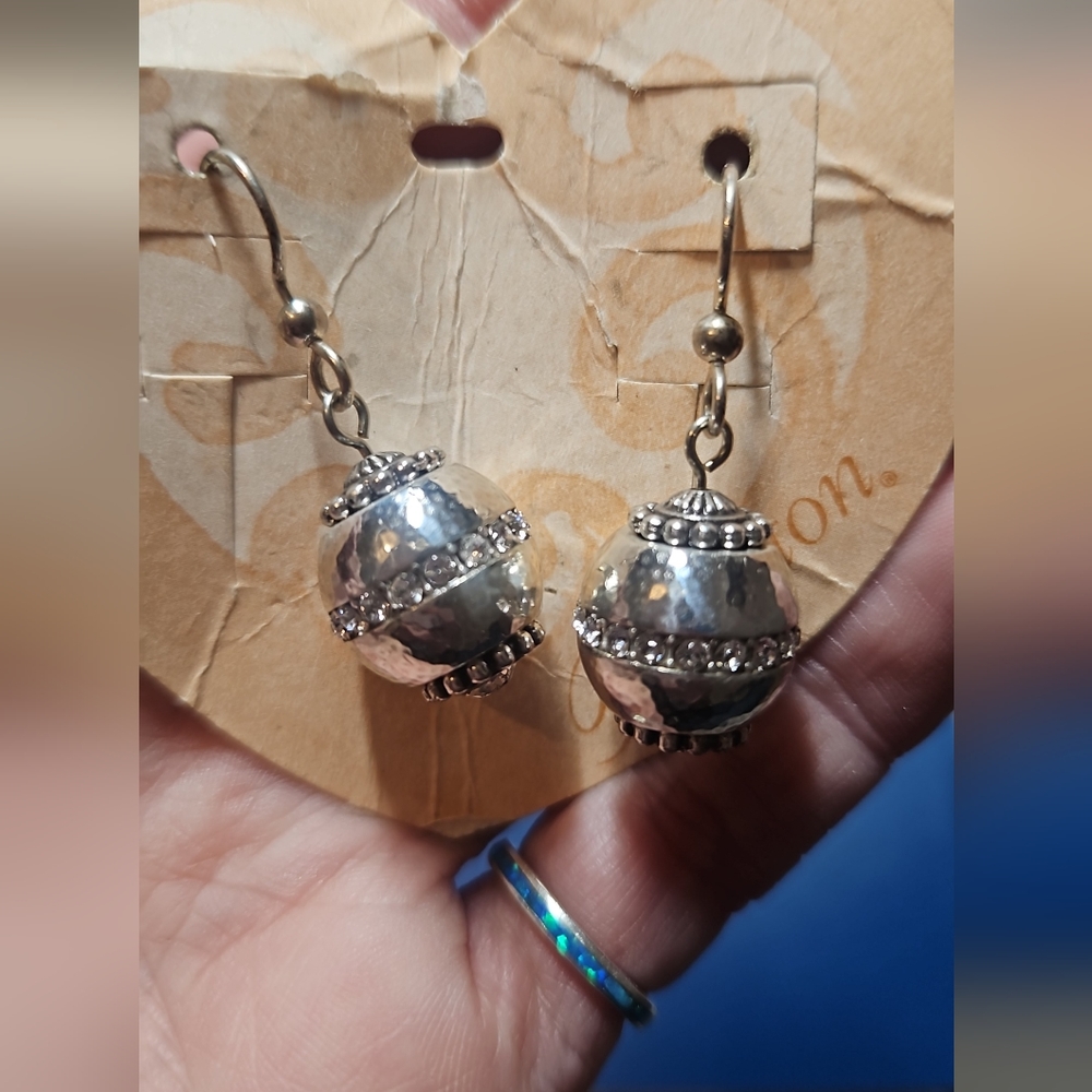 NWT BRIGHTON INTERCHANGEABLE GLIMMER TWIST EARRINGS